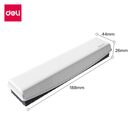 แปรงลบกระดานไวท์บอร์ด Deli MB407-WH-01 ขนาด 4.4x18.8x2.6 cm_4